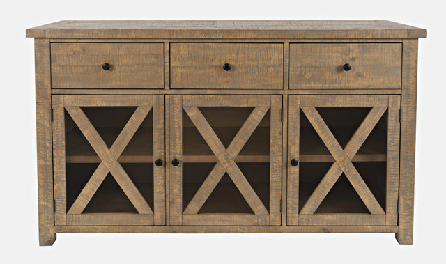 Carlyle Crossing Brown Server - Ornate Home