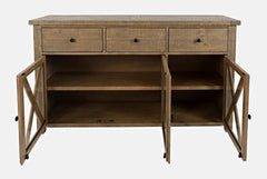 Carlyle Crossing Brown Server - Ornate Home