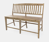 Carlyle Crossing Brown Slatback Counter Bench - Ornate Home