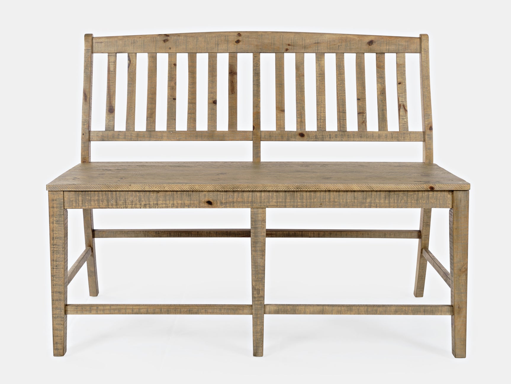 Carlyle Crossing Brown Slatback Counter Bench - Ornate Home