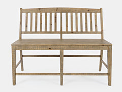 Carlyle Crossing Brown Slatback Counter Bench - Ornate Home