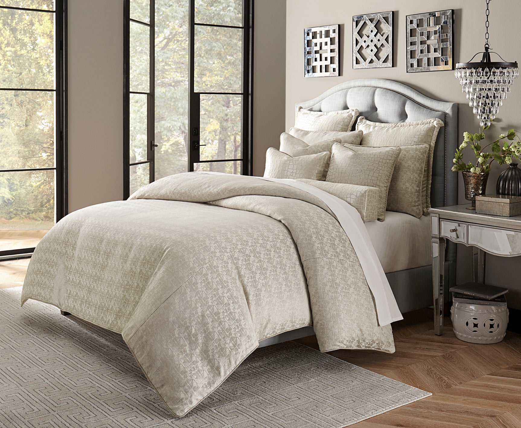 Carlyle Platinum Comforter Set - Ornate Home