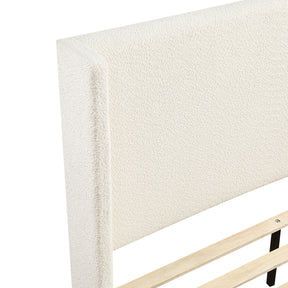 Carmel Beige Queen Platform Bed - Ornate Home