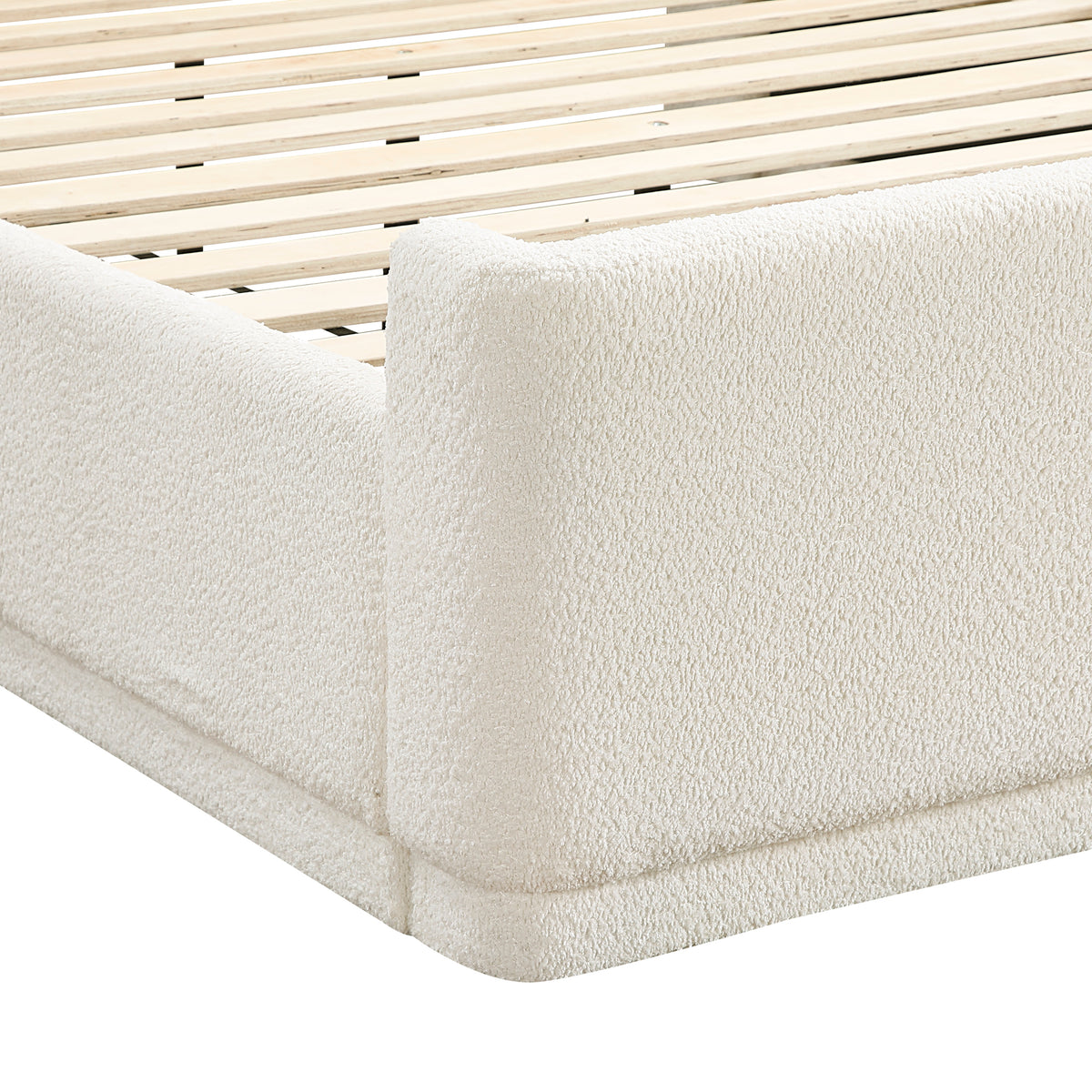 Carmel Beige Queen Platform Bed - Ornate Home