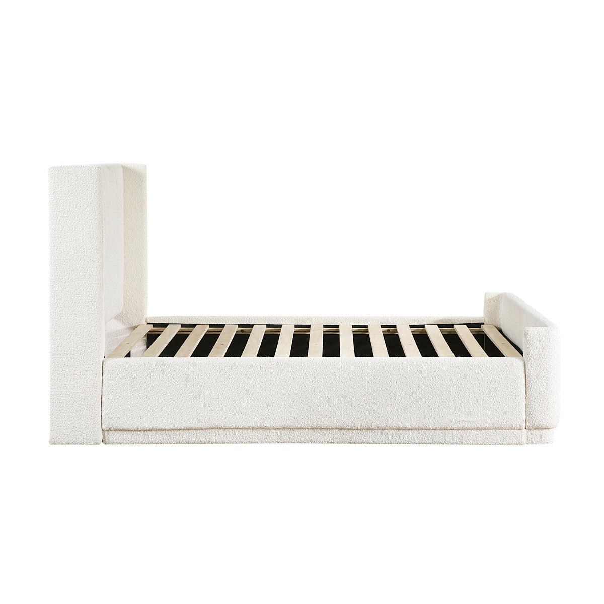 Carmel Beige Queen Platform Bed - Ornate Home
