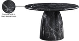 Carmel Black 48.5" Marble Finish Concrete Indoor / Outdoor Dining Table - Ornate Home