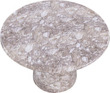 Carmel Brown 48.5" Marble Finish Concrete Indoor / Outdoor Dining Table - Ornate Home