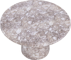 Carmel Brown 48.5" Marble Finish Concrete Indoor / Outdoor Dining Table - Ornate Home
