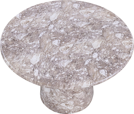 Carmel Brown 48.5" Marble Finish Concrete Indoor / Outdoor Dining Table - Ornate Home