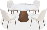 Carmel Chanelle/Bronze Stone Top Round Dining Table - Ornate Home