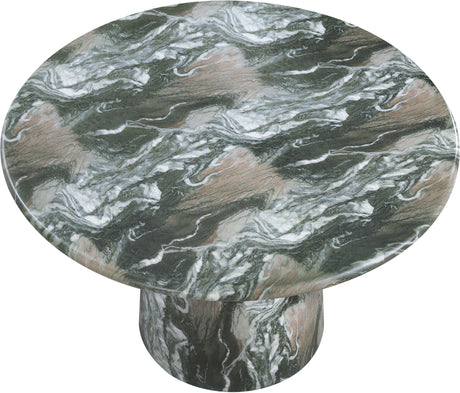 Carmel Green 48.5" Marble Finish Concrete Indoor / Outdoor Dining Table - Ornate Home