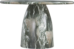 Carmel Green 48.5" Marble Finish Concrete Indoor / Outdoor Dining Table - Ornate Home