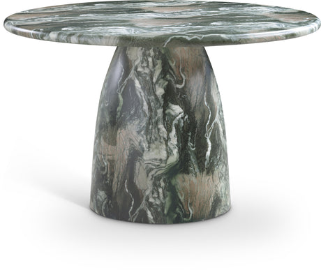 Carmel Green 48.5" Marble Finish Concrete Indoor / Outdoor Dining Table - Ornate Home