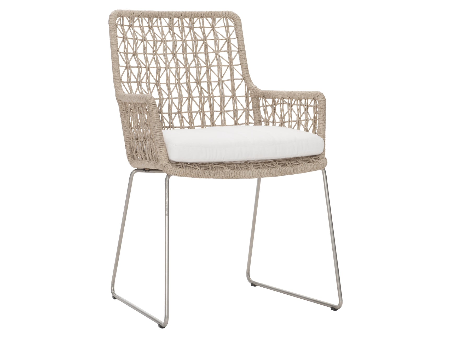 Carmel Hazelnut/White/Cream Outdoor Arm Chair - Ornate Home