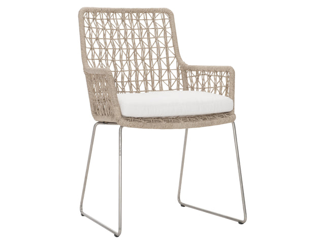 Carmel Hazelnut/White/Cream Outdoor Arm Chair - Ornate Home