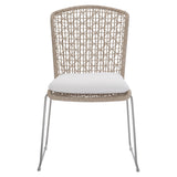 Carmel Hazelnut/White/Cream Outdoor Side Chair - Ornate Home