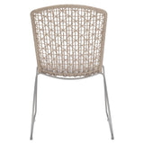 Carmel Hazelnut/White/Cream Outdoor Side Chair - Ornate Home