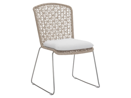 Carmel Hazelnut/White/Cream Outdoor Side Chair - Ornate Home