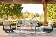Carmel Highlands Dark Brown Sofa/Chairs/Table Set (Set of 4) - Ornate Home