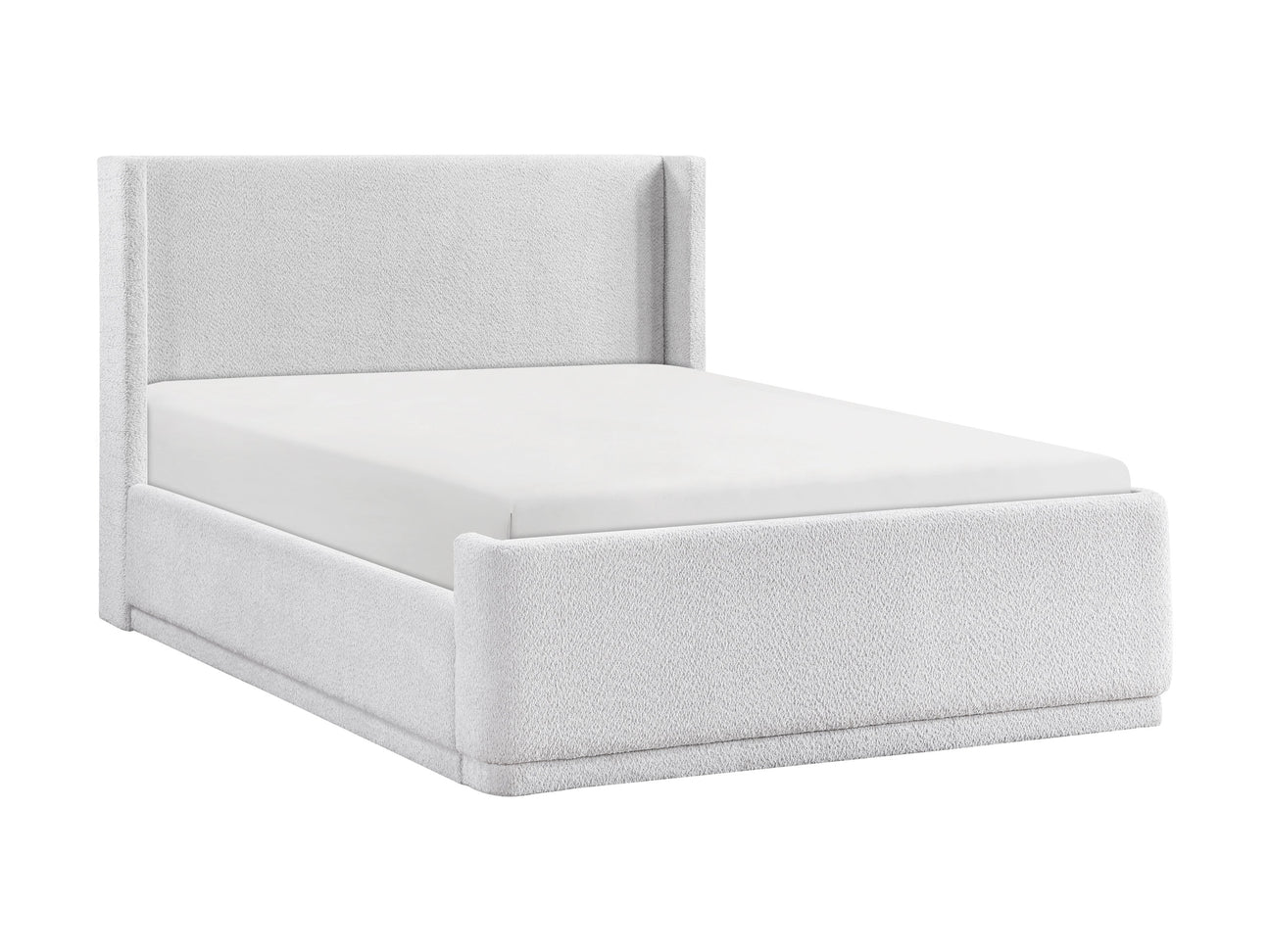 Carmel Light Gray Eastern King Platform Bed - Ornate Home