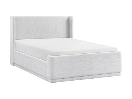 Carmel Light Gray Eastern King Platform Bed - Ornate Home