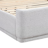 Carmel Light Gray Eastern King Platform Bed - Ornate Home