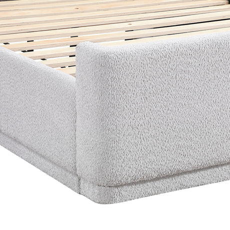 Carmel Light Gray Eastern King Platform Bed - Ornate Home