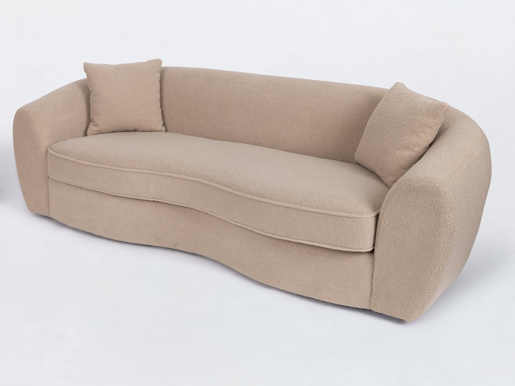 Carmel Mocha Bouclé Sofa - Ornate Home