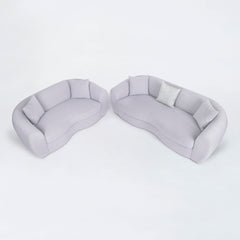 Carmel Silver Bouclé Living Room Set / 2pc - Ornate Home