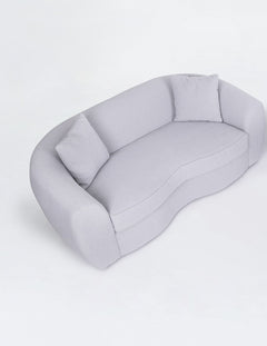 Carmel Silver Bouclé Loveseat - Ornate Home