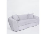Carmel Silver Bouclé Loveseat - Ornate Home