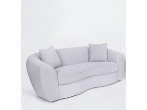 Carmel Silver Bouclé Loveseat - Ornate Home