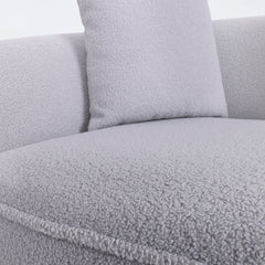Carmel Silver Bouclé Loveseat - Ornate Home