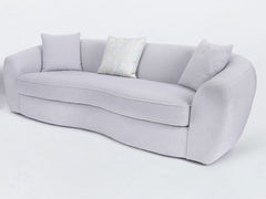 Carmel Silver Bouclé Sofa - Ornate Home