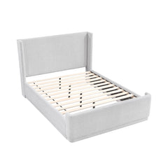 Carmel White Queen Platform Bed - Ornate Home