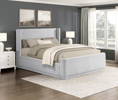 Carmel White Queen Platform Bed - Ornate Home