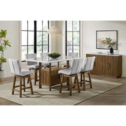 Carmela Brown 7-Piece Counter Height Dining Set - Ornate Home