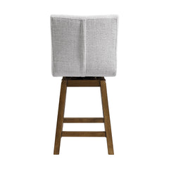 Carmela Brown/Light Grey Swivel Counter Chair (Set of 2) - Ornate Home