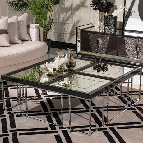 Carmela Charcoal Sand Cocktail Table - Ornate Home