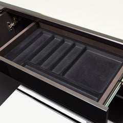 Carmela Charcoal Sand Console Table - Ornate Home