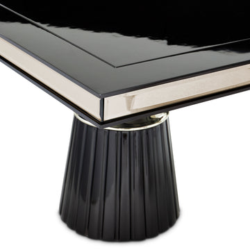 Carmela Charcoal Sand Double Pedestal Dining Table - Ornate Home