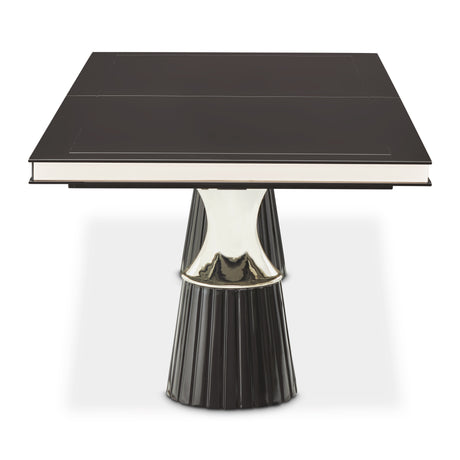 Carmela Charcoal Sand Double Pedestal Dining Table - Ornate Home