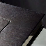 Carmela Charcoal Sand Double Pedestal Dining Table - Ornate Home