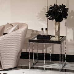 Carmela Charcoal Sand End Table - Ornate Home