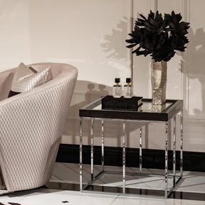 Carmela Charcoal Sand End Table - Ornate Home