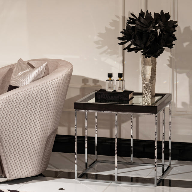 Carmela Charcoal Sand End Table - Ornate Home