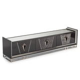Carmela Charcoal Sand Media Cabinet - Ornate Home