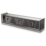 Carmela Charcoal Sand Media Cabinet - Ornate Home