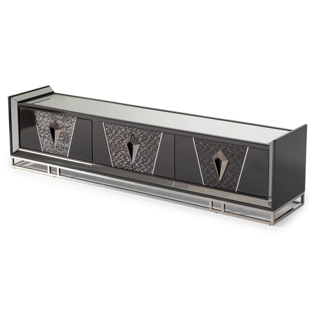 Carmela Charcoal Sand Media Cabinet - Ornate Home