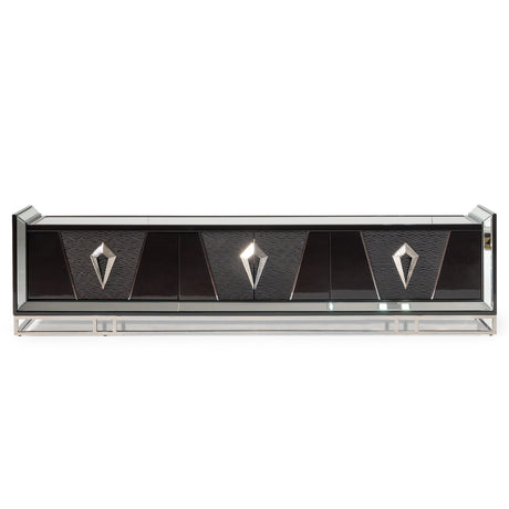 Carmela Charcoal Sand Media Cabinet - Ornate Home
